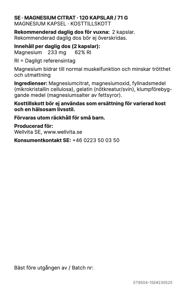 Magnesium Citrat
