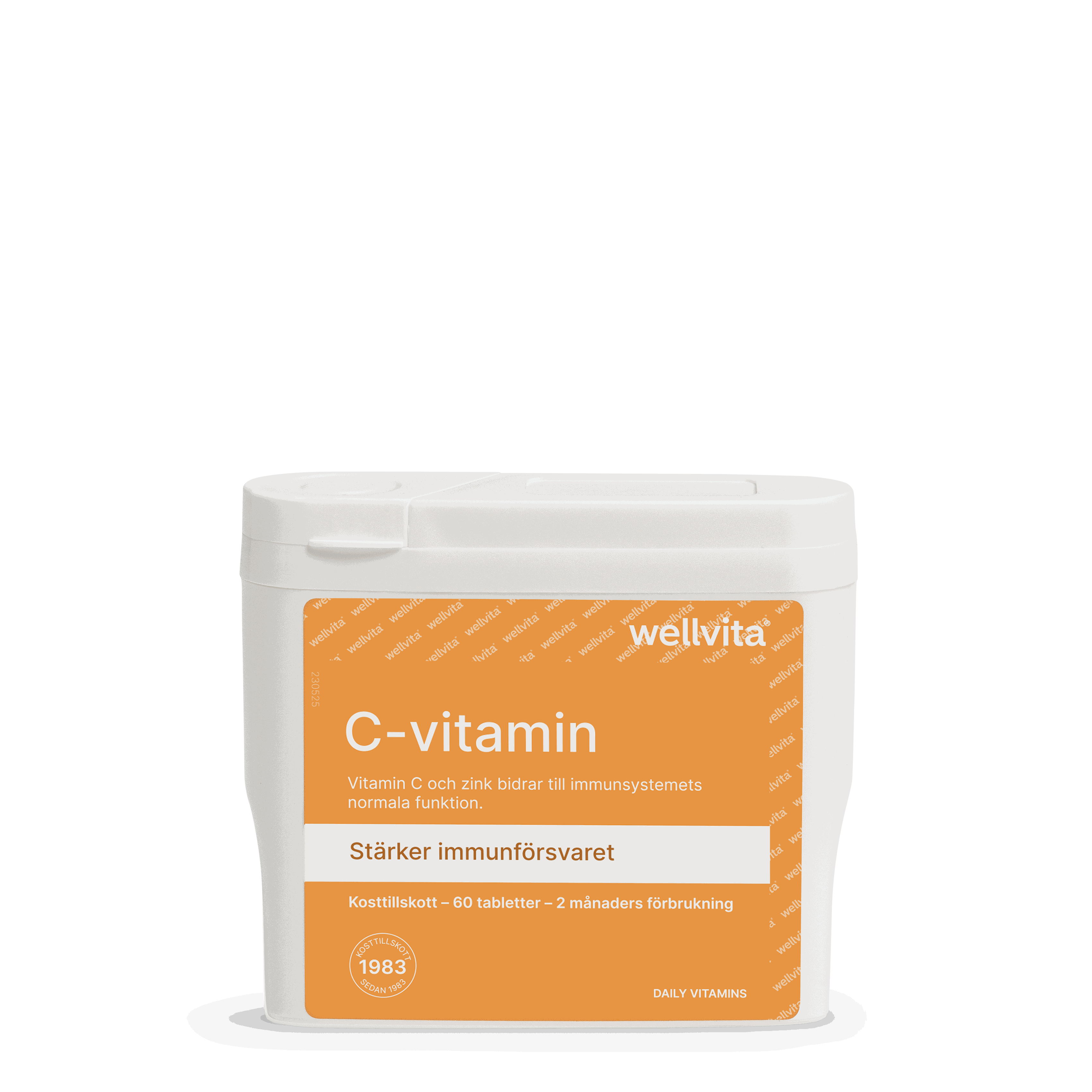 Wellvita C-vitamin tabletter för immunförsvar och dagligt tillskott