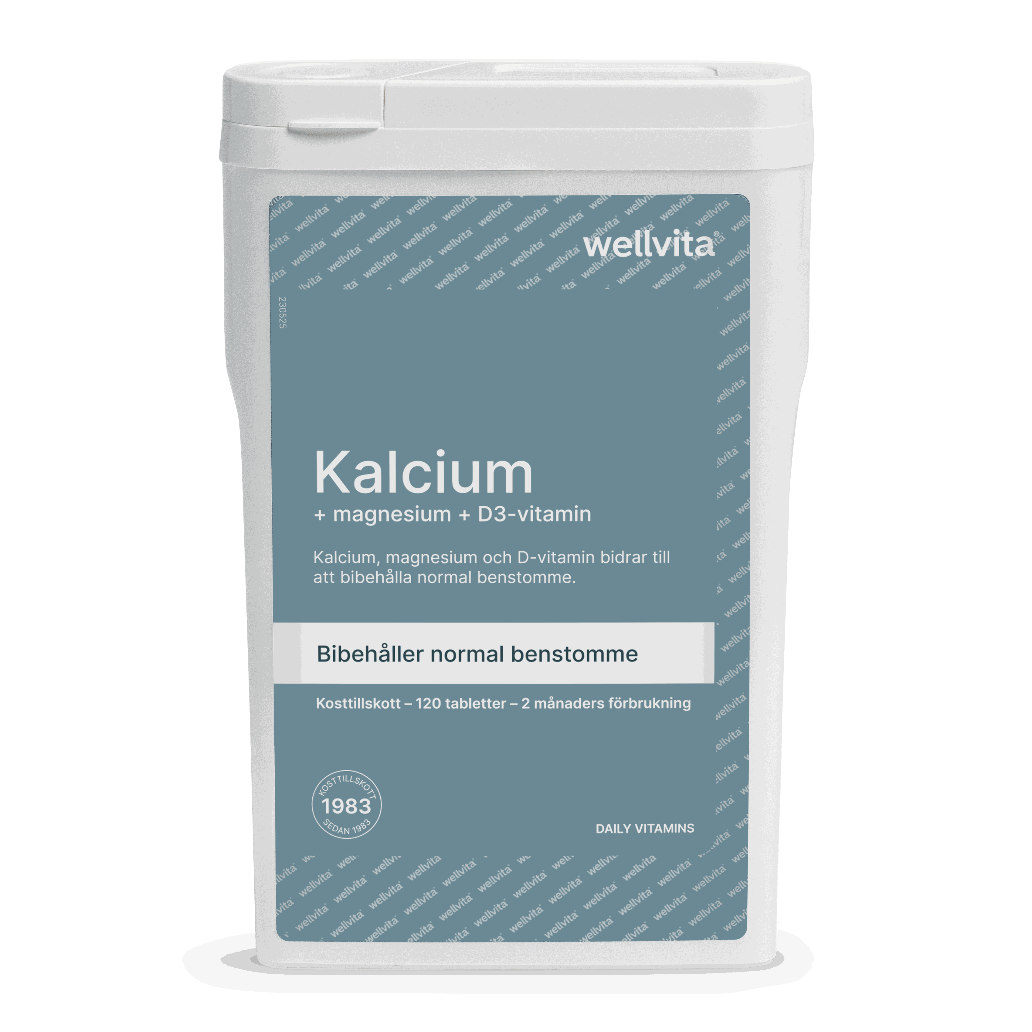 wellvita kalcium tillskott med magnesium och D3-vitamin för normal benstomme och muskelfunktion, 120 tabletter
