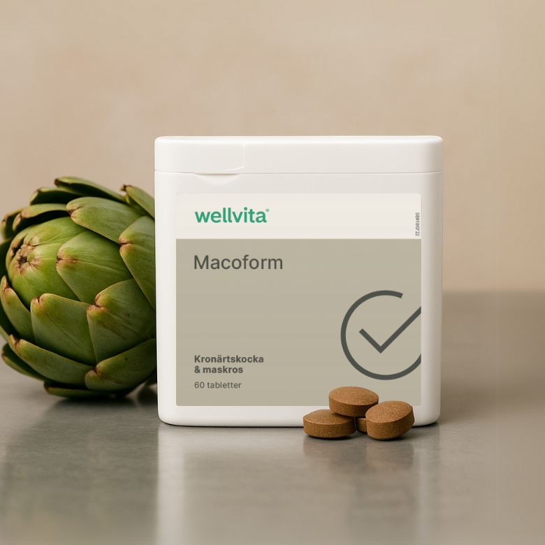Macoform kosttillskott, 60 tabletter med maskros och kronärtskocka.