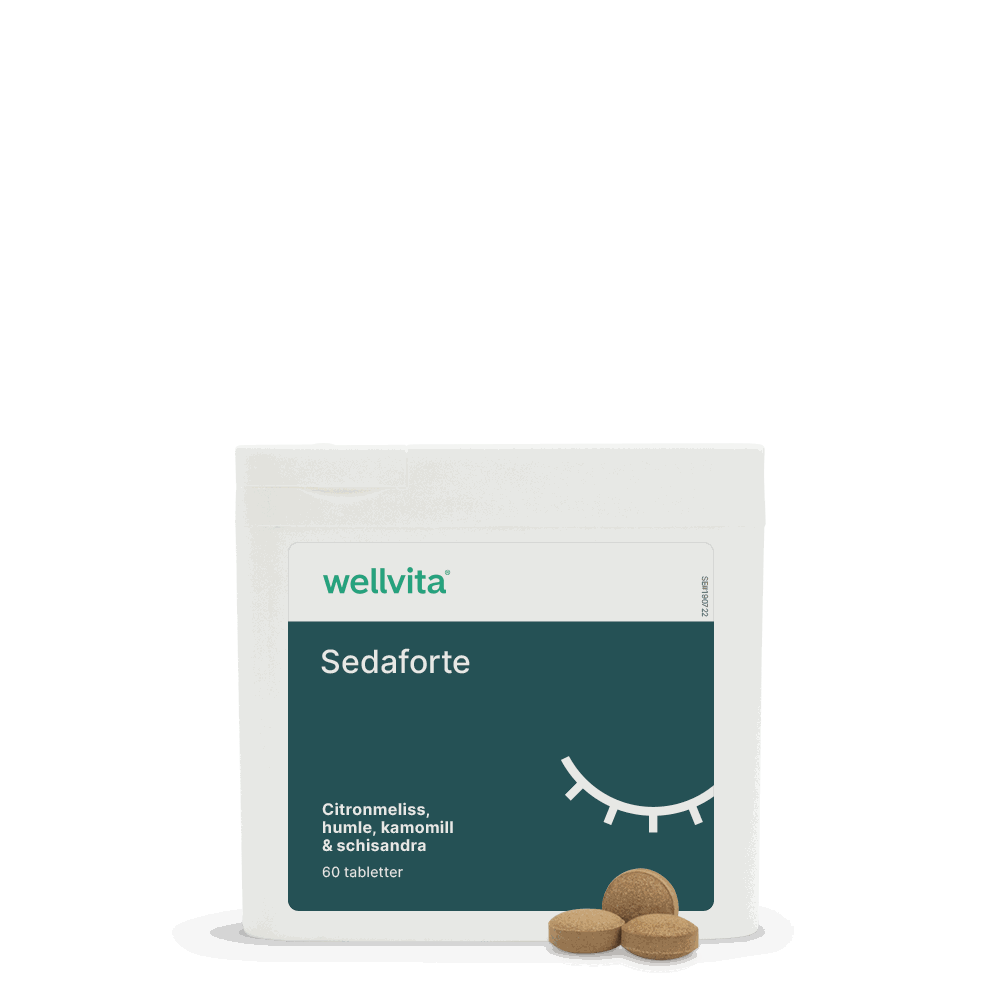 Sedaforte kosttillskott, 60 tabletter, med citronmeliss, humle, kamomill och schisandra för avslappning och sömn.
